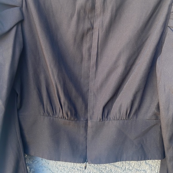 FIVESEVENTYFIVE cropped long sleeve blouse Black size Small - Picture 6 of 8